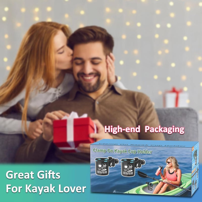 Seaperk Clamp On Kayak Cup Holder, Adjustable & Tool - Free Installation, Ideal for Kayaks, Jet Skis | Perfect Kayak Gift for Men, Must - Have Kayak & Jet Ski Accessories| 2 - Pack - Image 4